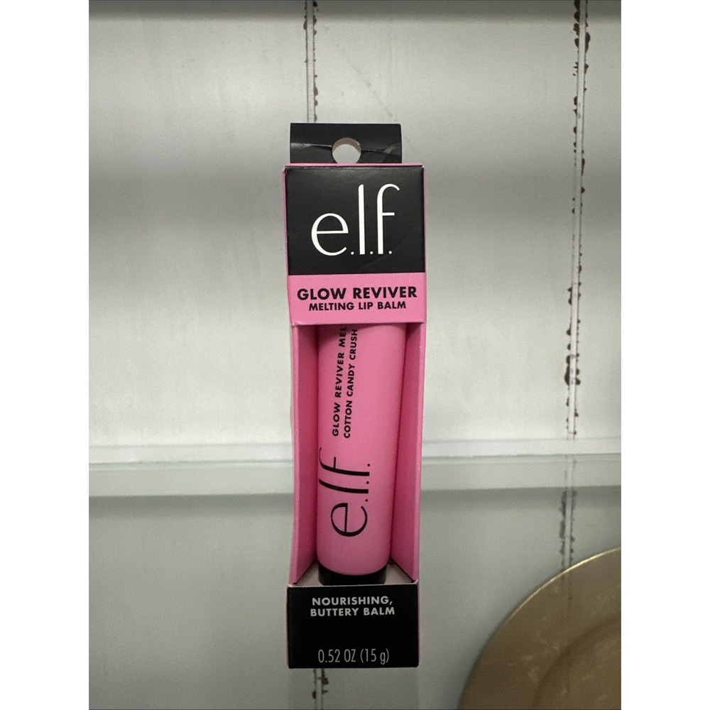 e.l.f. Cosmetics Glow Reviver Melting Lip Balm Cotton‎ Candy Crush 0.52 oz New
